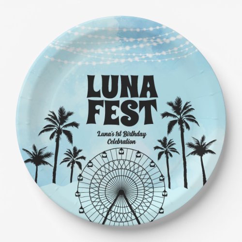 Blue Music Festival Paper Plates