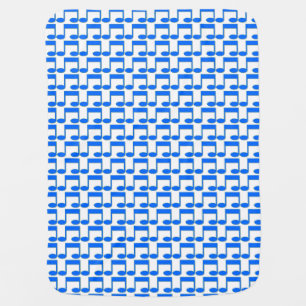 Blue Music Note Baby Blanket