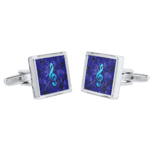 Blue Music Note Symbol - Cufflinks