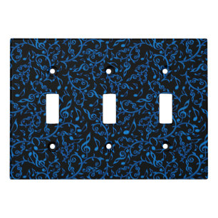 Blue Music Notes Custom Color Light Switch Cover