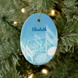 Blue Music Personalized Ceramic Ornament