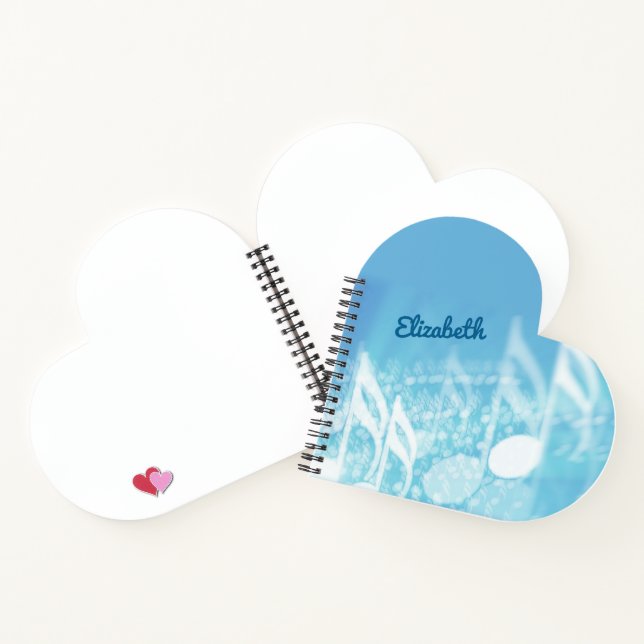 Blue Music Personalized Notebook (Inside)