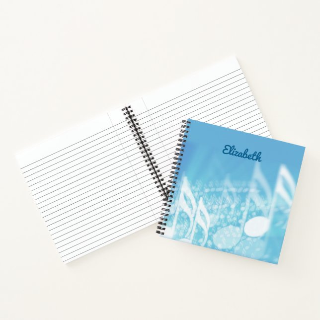 Blue Music Personalized Notebook (Inside)