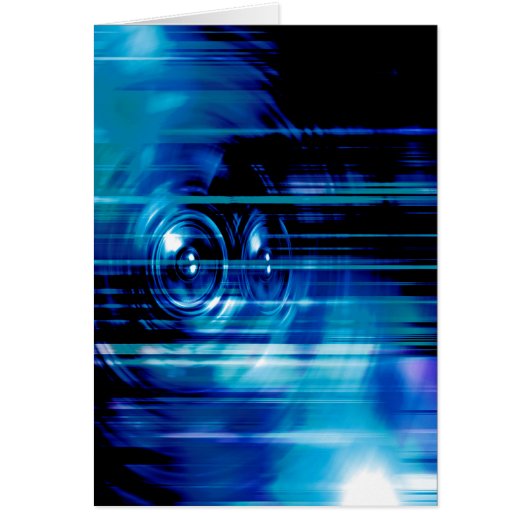 Blue music speakers cards (Front)