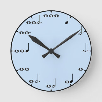 Blue Musical Math Wall Clock