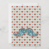 BLUE MUSTACHE AND RED HEARTS GLITTER (Front)
