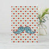 BLUE MUSTACHE AND RED HEARTS GLITTER (Standing Front)