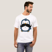Blue Mustache Penguin T-Shirt (Front Full)