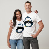 Blue Mustache Penguin T-Shirt (Unisex)