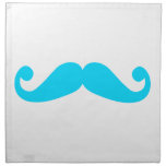 blue mustache silhouette, design for cards, tshirt cloth napkin