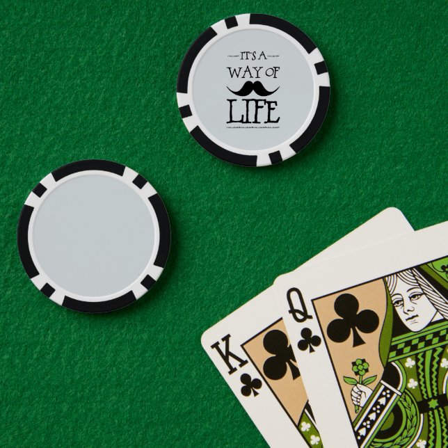 Blue Mustache Way of Life Poker Chips (Poker Table (Double))
