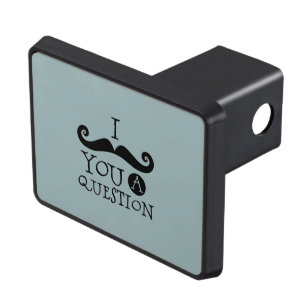 Blue Mustache You A Question Humor Father's Day Hitch Cover