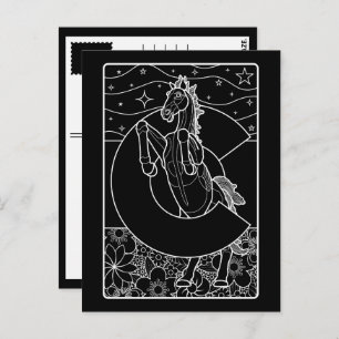 blue mustang of colorado postcard