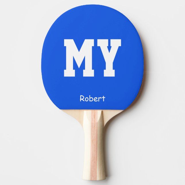 Blue My Name Personalized Ping Pong Paddle (Front)