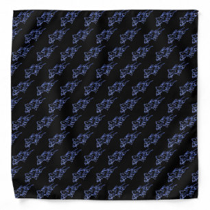 Blue Mythical Dragon Head Bandana