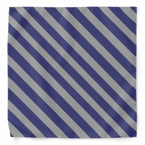 Blue n Gray Pirate Stripes Bandana