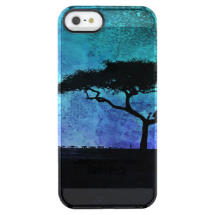 Blue N Purple Acacia Tree N Farmers iPhone Case