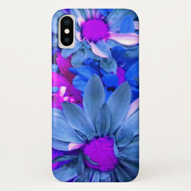 Blue N Purple Daisies Case-Mate iPhone Case (Back)