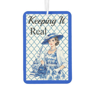 Blue n White Floral Beauty Air Freshener