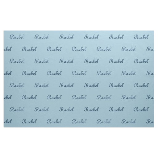Blue Name Fabric