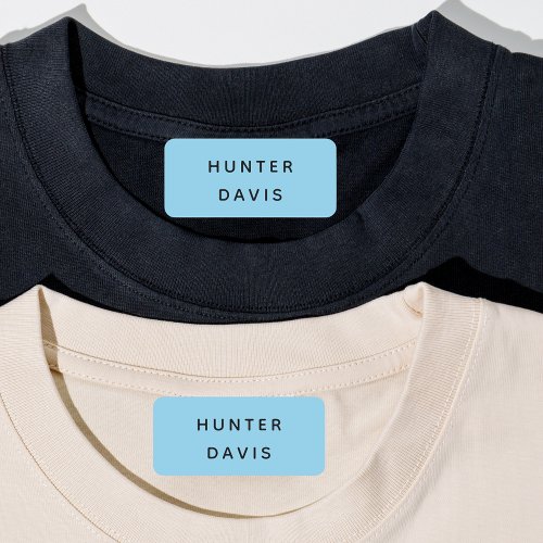 Blue name labels