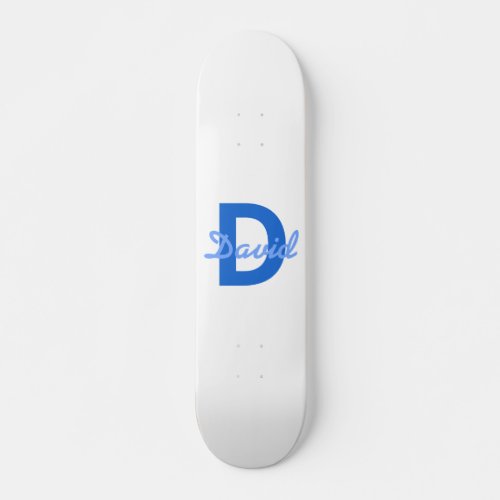 Blue Name  Monogram Skateboard