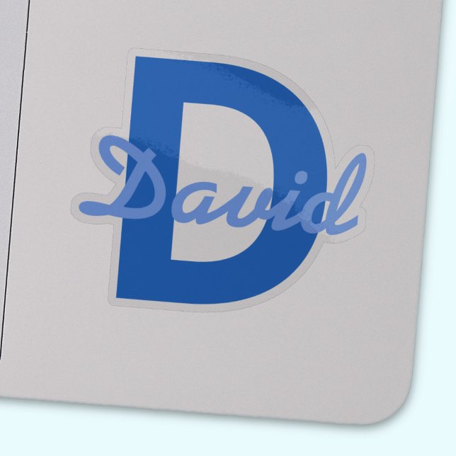 Blue Name & Monogram Sticker (Creator Uploaded)