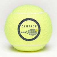Blue Name Tennis Racquet | Balls Monogram