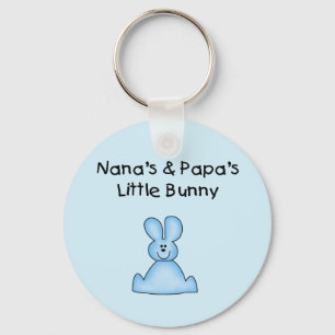 Blue Nana's and Papa's Little Bunny Keychain