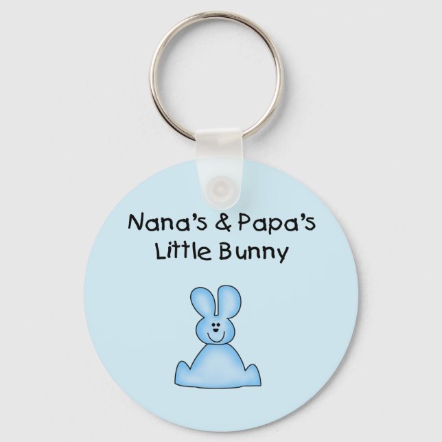 Blue Nana's and Papa's Little Bunny Keychain (Front)