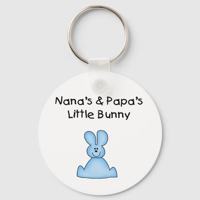 Blue Nana's and Papa's Little Bunny Keychain (Front)