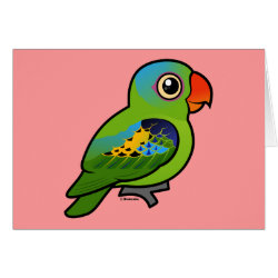 Birdorable Blue-naped Parrot Greeting Card