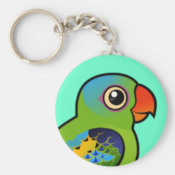 Birdorable Blue-naped Parrot Basic Button Keychain