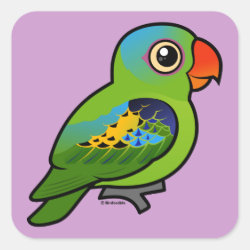 Birdorable Blue-naped Parrot Square Sticker
