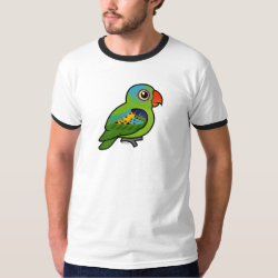 Birdorable Blue-naped Parrot Men's Basic Ringer T-Shirt