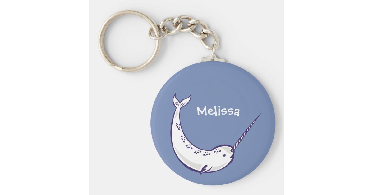 narwhal plush keychain