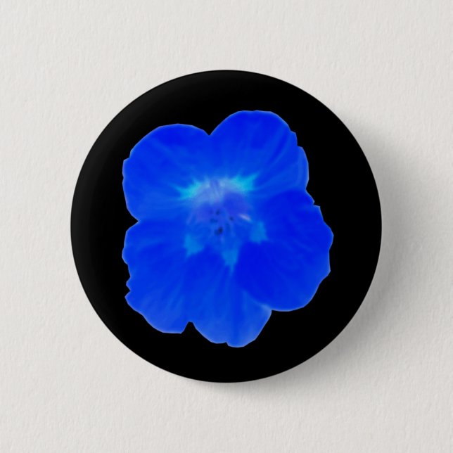 Blue Nasturtium Button (Front)
