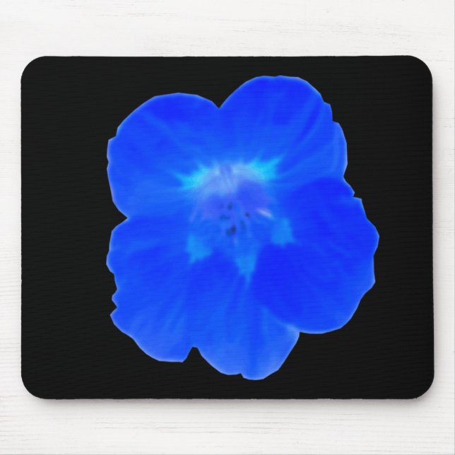 Blue Nasturtium Mousepad (Front)