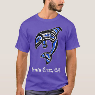 Blue Native American Cruz Santa CA Tribal Orca Kil T-Shirt