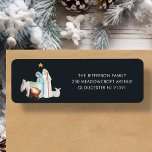 Blue Nativity Christmas | Return Address Labels<br><div class="desc">These Christmas return address labels are perfect for adding a touch of festive cheer to your holiday mailings! Featuring a beautiful watercolor nativity scene on a dark blue background, these labels capture the essence of the season in a stunning and timeless way. With the ability to customize them with your...</div>