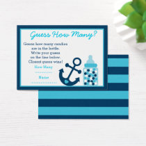 Blue Nautical Anchor Guess How Many Game