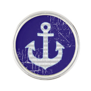 blue nautical anchor pin