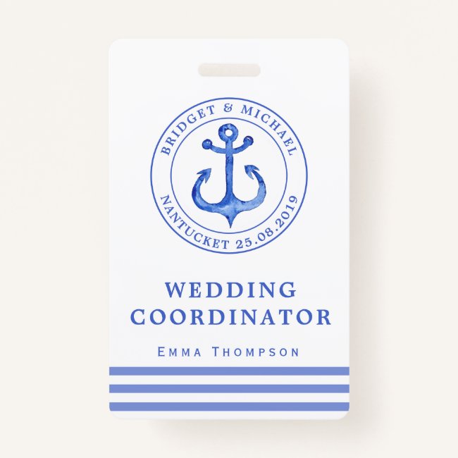 Blue Nautical Anchor | Wedding Planner
