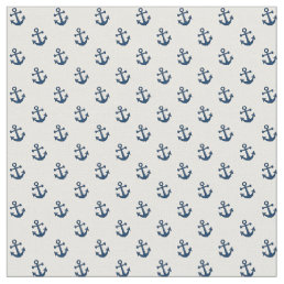 Blue Nautical Anchors Fabric