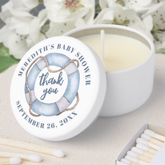 Blue Nautical Baby Shower Mini Candle Favors (Blue Nautical Baby Shower Mini Candle Favors)