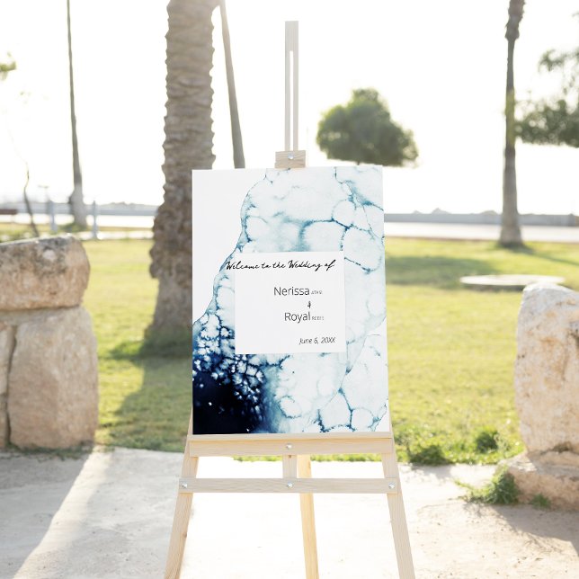 Blue Nautical Destination Wedding Welcome Sign (Creator Uploaded)