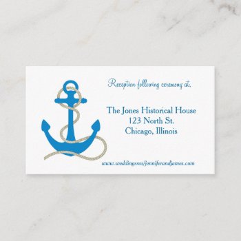 Blue Nautical Enclosure Cards by Lilleaf at Zazzle