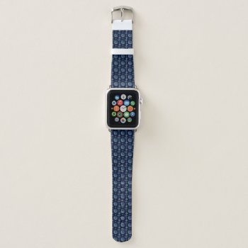 Blue Nautical Pattern Apple Watch Band by FantasyCases at Zazzle