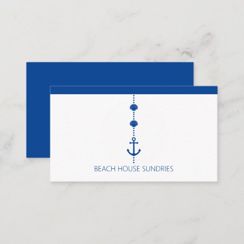 Blue Nautical Standard 35 x 20 Business Card