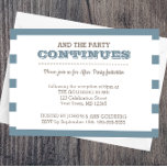 Blue Nautical Stripe After Party Card<br><div class="desc">These modern chic After Party Cards are perfect for any celebration when you just don't want the party to end! Each line of text is fully customizable to say just what you want!

Matching products available.</div>